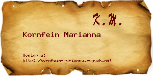 Kornfein Marianna névjegykártya
